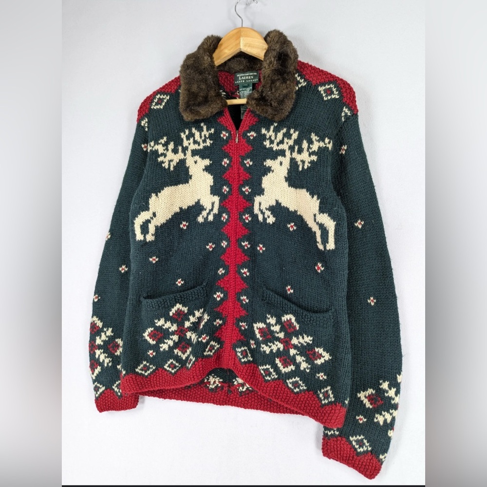 Vintage Ralph Lauren Christmas Holiday Sweater, Size M